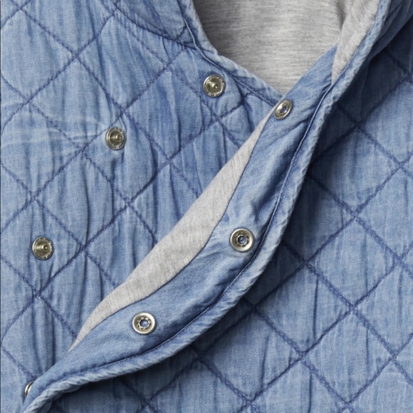 Baby Quilted Chambray Bear One-piece Suit - Picture 3 of 4